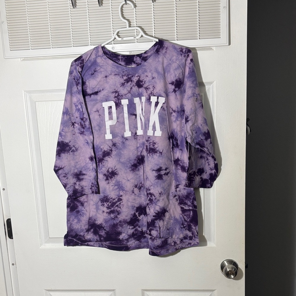 PINK Victoria's Secret Kids Purple Tie-Dye Sweatshirt